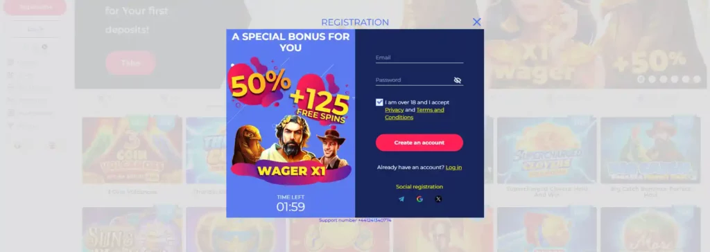 casper spins register